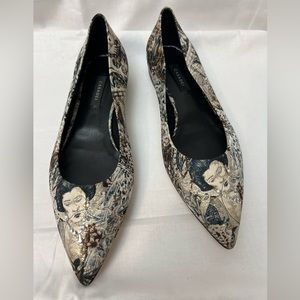 Casadei Tapestry Ballet Flat Shoes